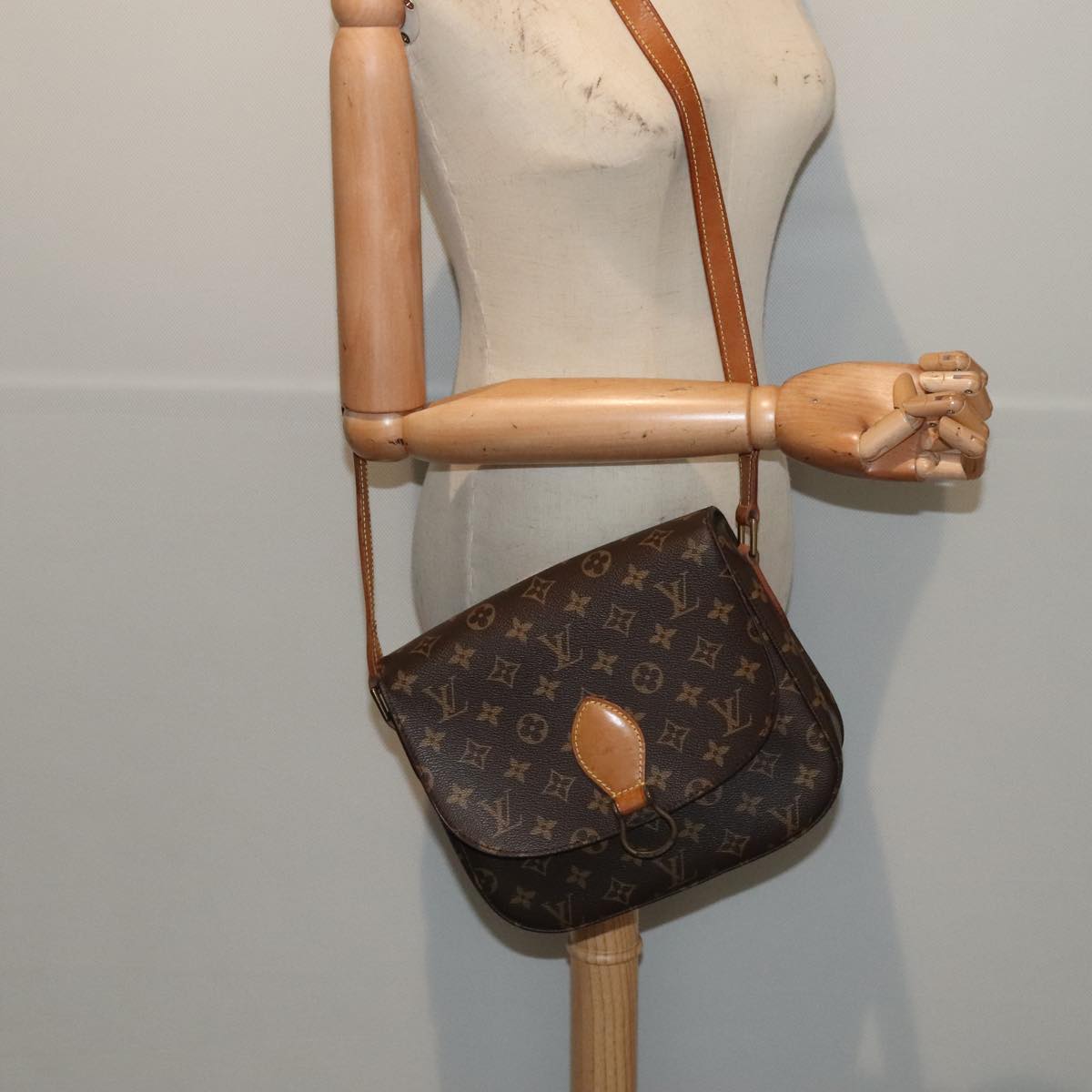 LOUIS VUITTON Monogram Saint Cloud GM Shoulder Bag M51242 LV tb1155