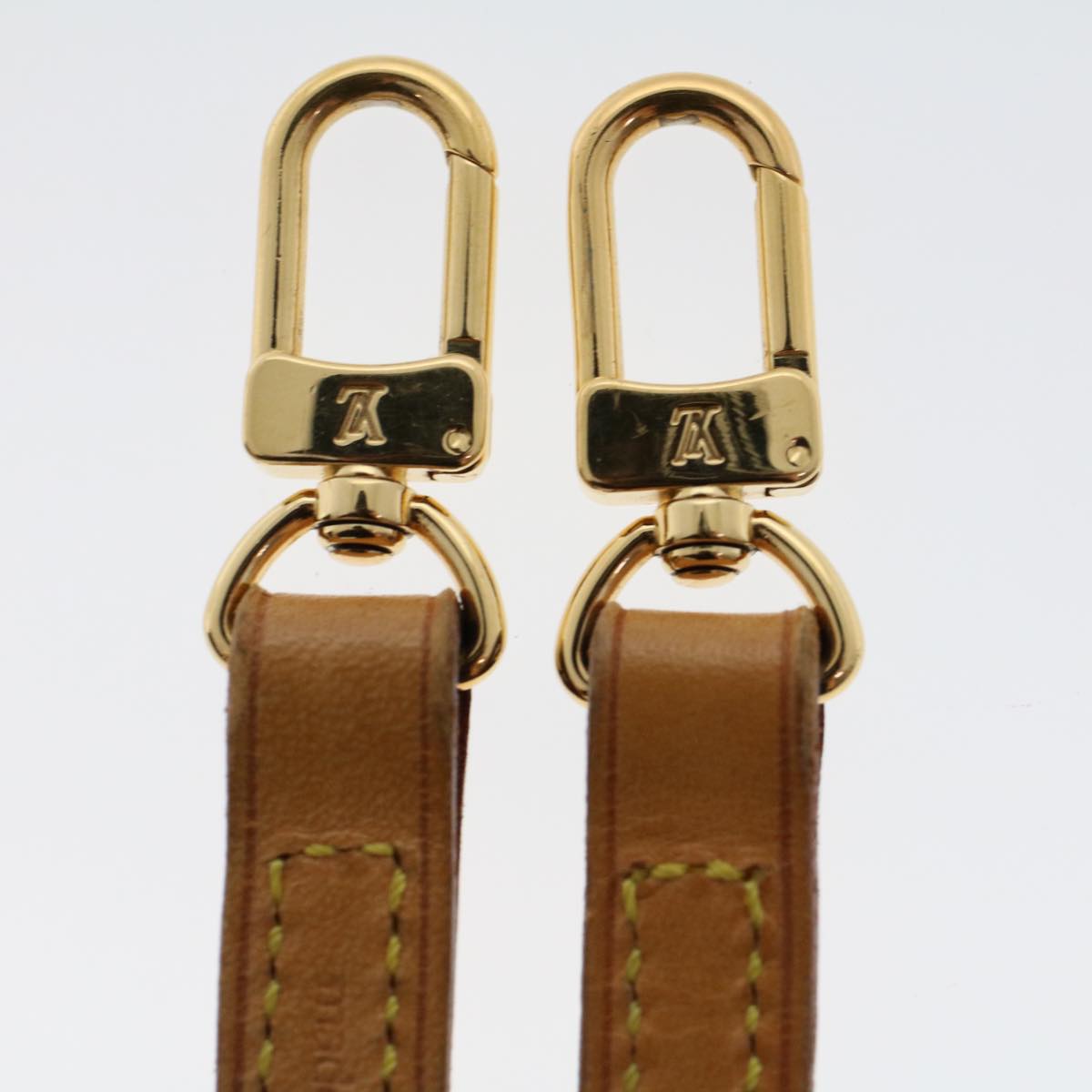 LOUIS VUITTON Shoulder Strap Leather 44.5"" Beige LV tb729
