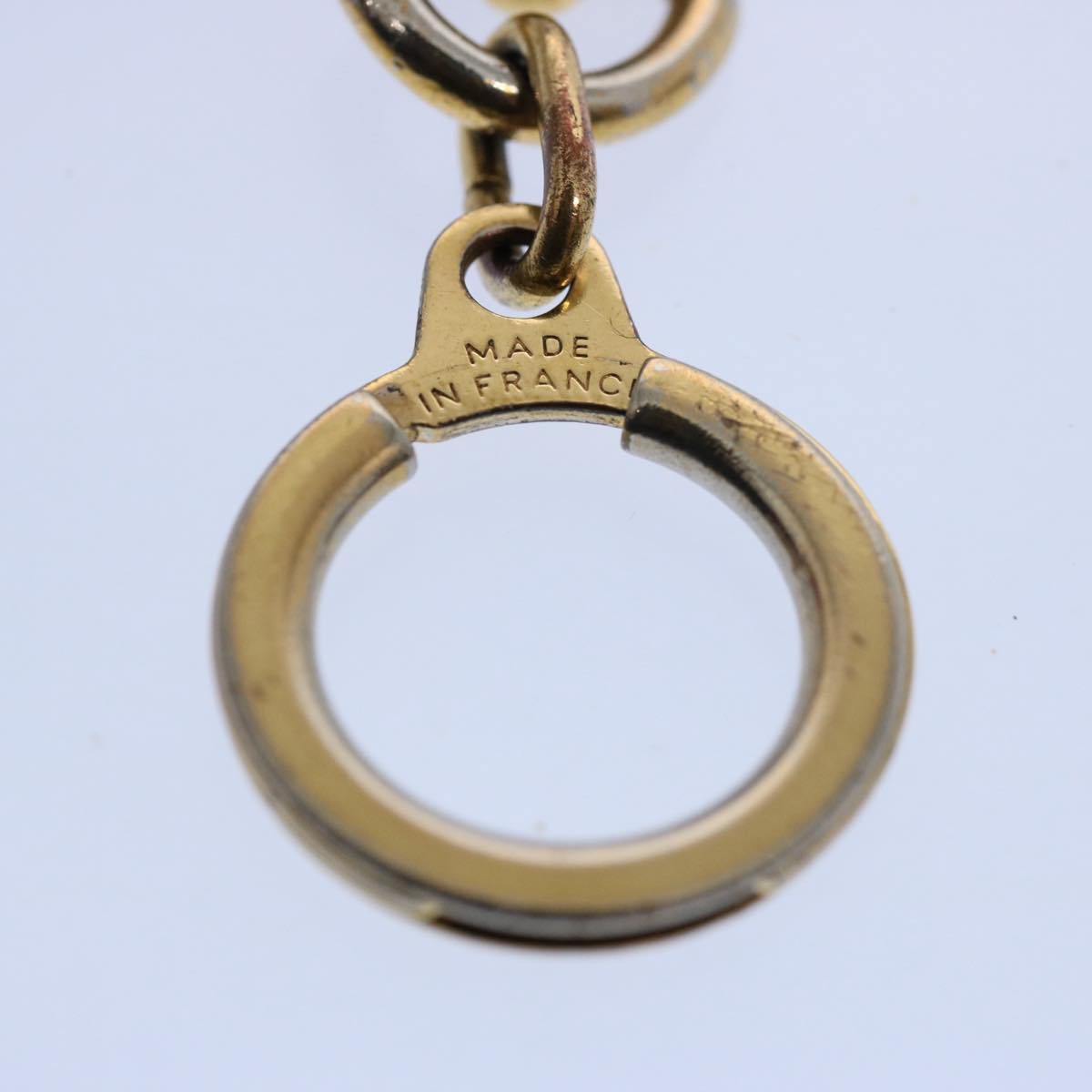 LOUIS VUITTON Anneau Cles Key Holder Metal Gold Tone LV tb991