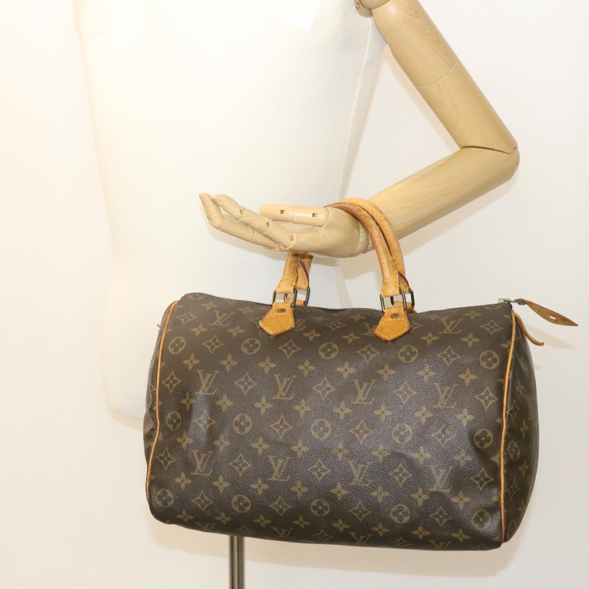 LOUIS VUITTON Monogram Speedy 35 Hand Bag M41524 LV th2156