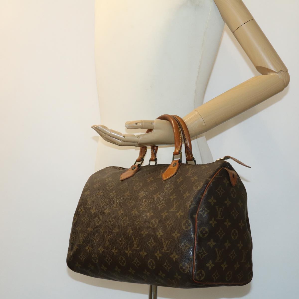 LOUIS VUITTON Monogram Speedy 35 Hand Bag M41524 LV th2781