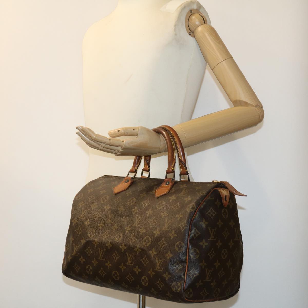 LOUIS VUITTON Monogram Speedy 35 Hand Bag M41524 LV th2890