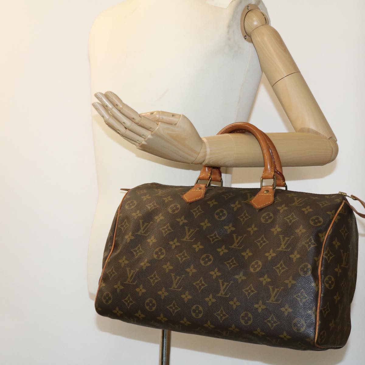 LOUIS VUITTON Monogram Speedy 35 Hand Bag M41524 LV th3051