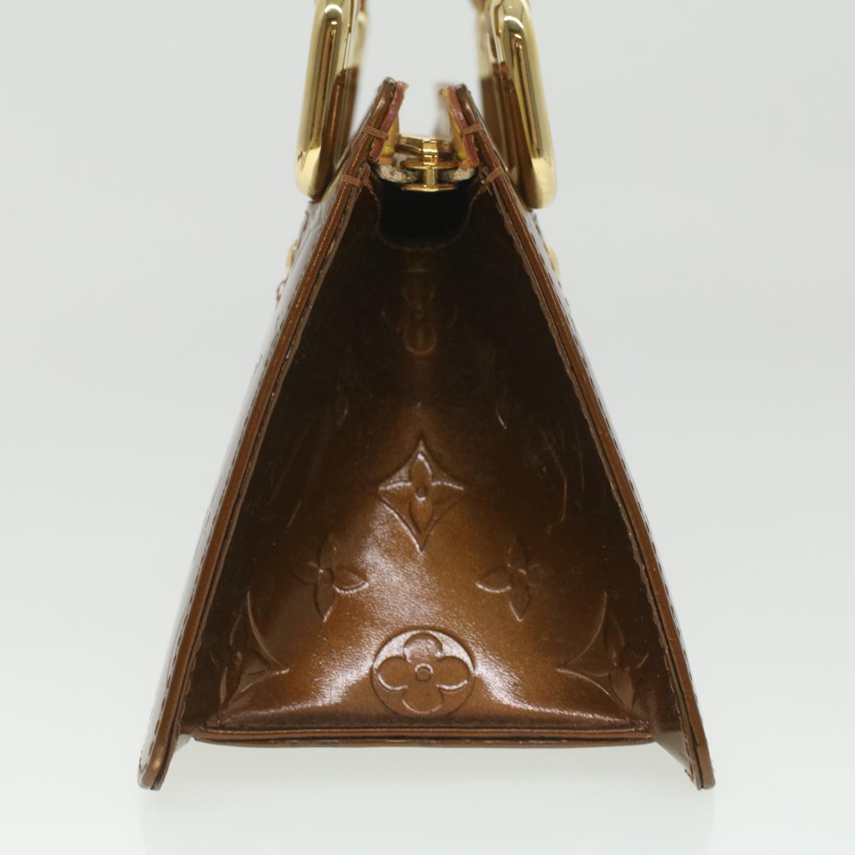 LOUIS VUITTON Monogram Vernis Mini forsythe Hand Bag Bronze M91120 th3388