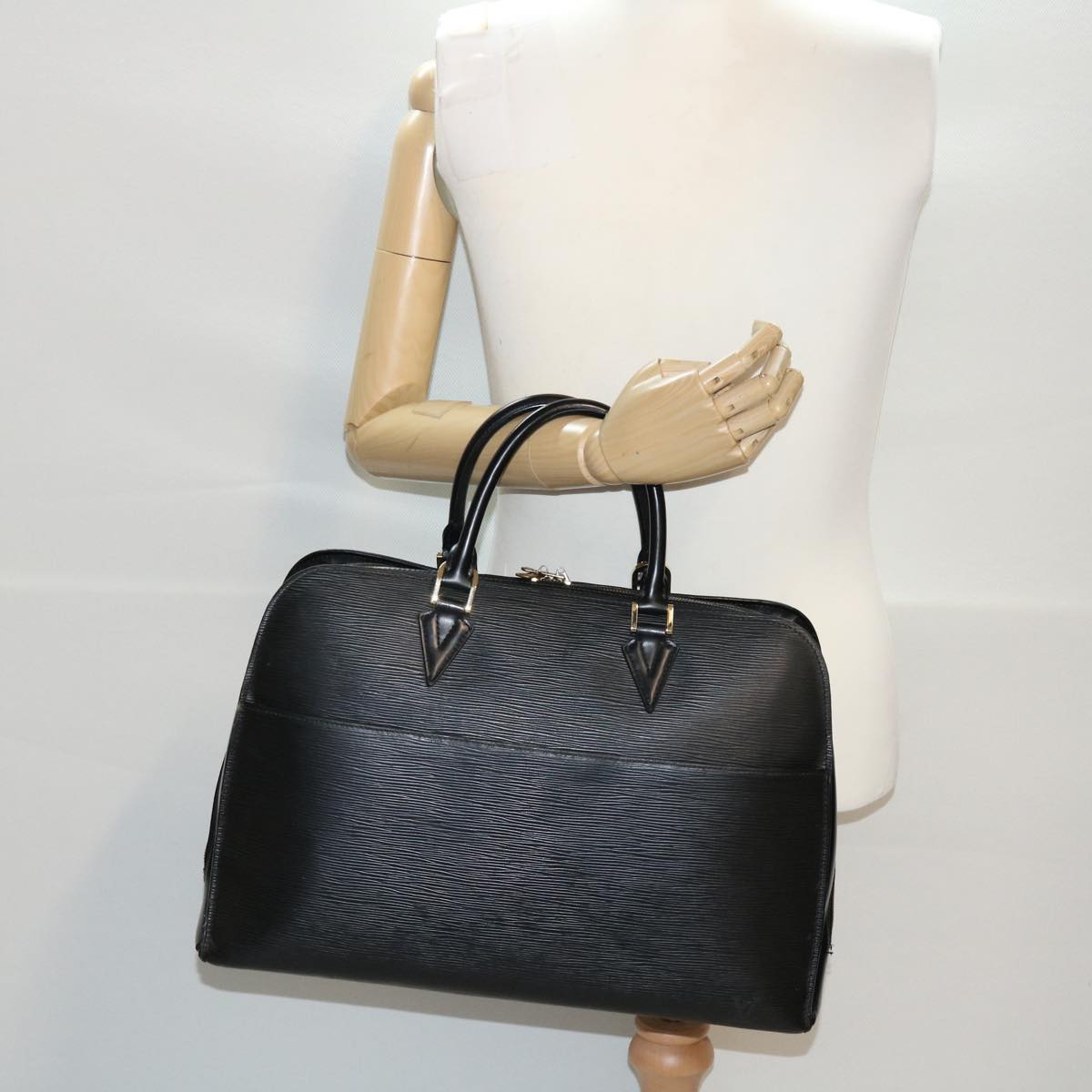 LOUIS VUITTON Epi Sorbonne Business Bag Black M54512 LV th3744