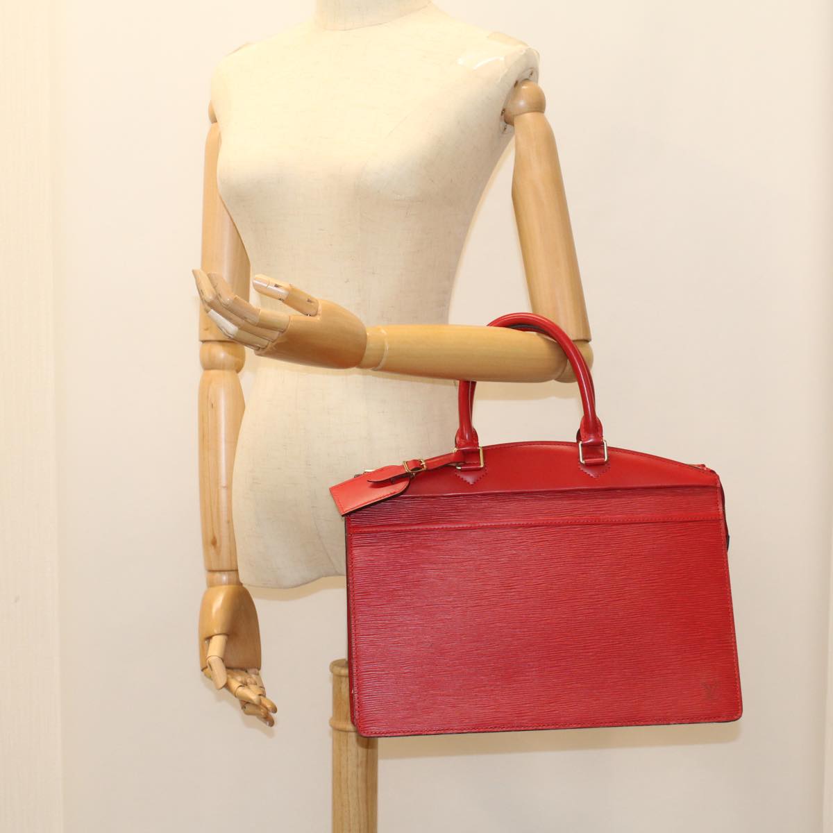 LOUIS VUITTON Epi Riviera Hand Bag Red M48187 LV th4038