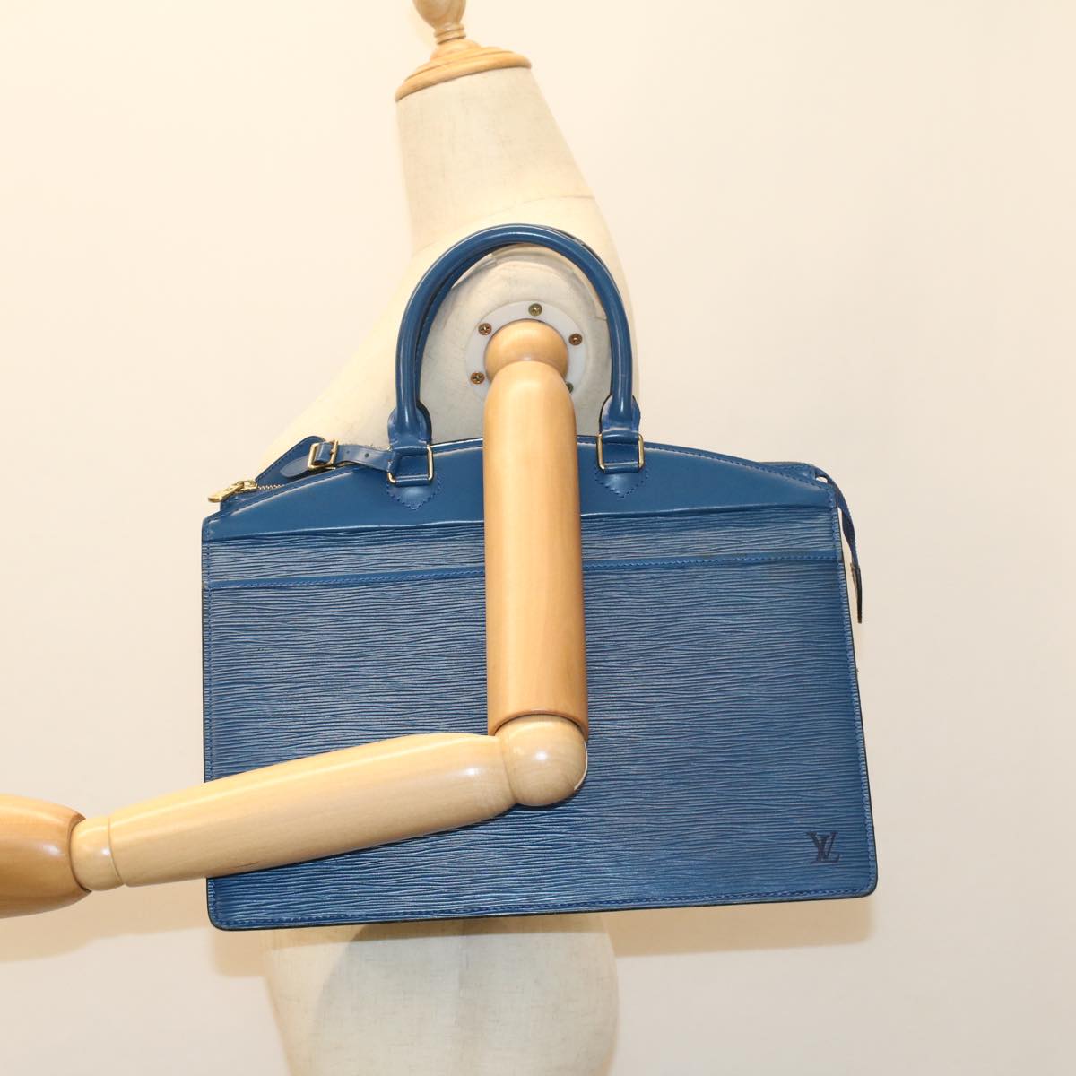 LOUIS VUITTON Epi Riviera Hand Bag Blue M48185 LV th4044