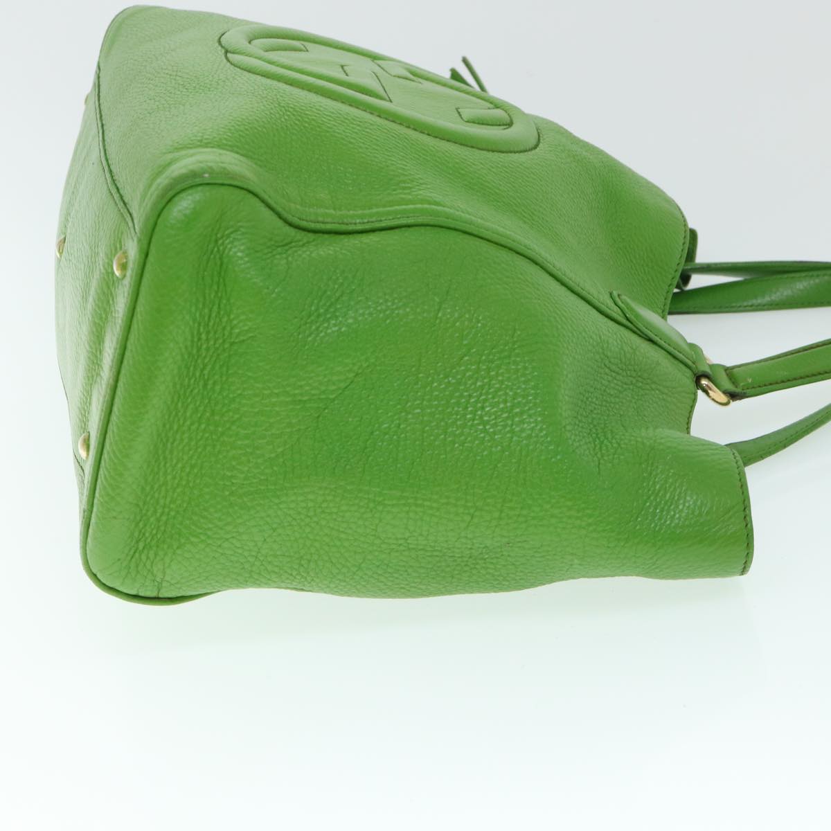Luxury Gucci Soho Shoulder Bag Leather Gray Green 282309 th4056