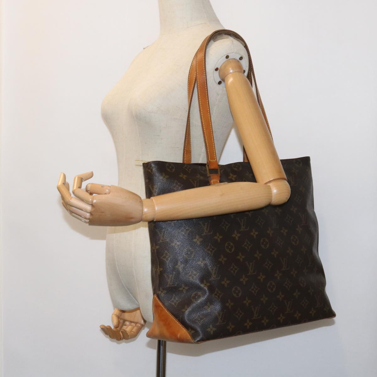 LOUIS VUITTON Monogram Cabas Mezzo Tote Bag M51151 LV th4059