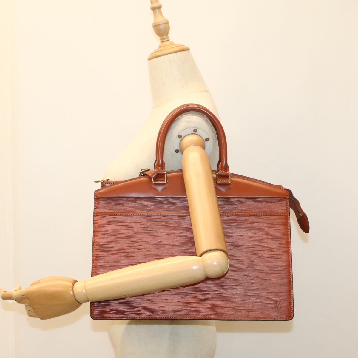 LOUIS VUITTON Epi Riviera Hand Bag Brown M48183 LV th4077