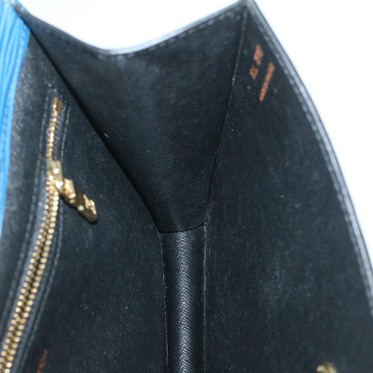LOUIS VUITTON Epi Montaigne 23 Clutch Bag Blue M52665 LV th4081