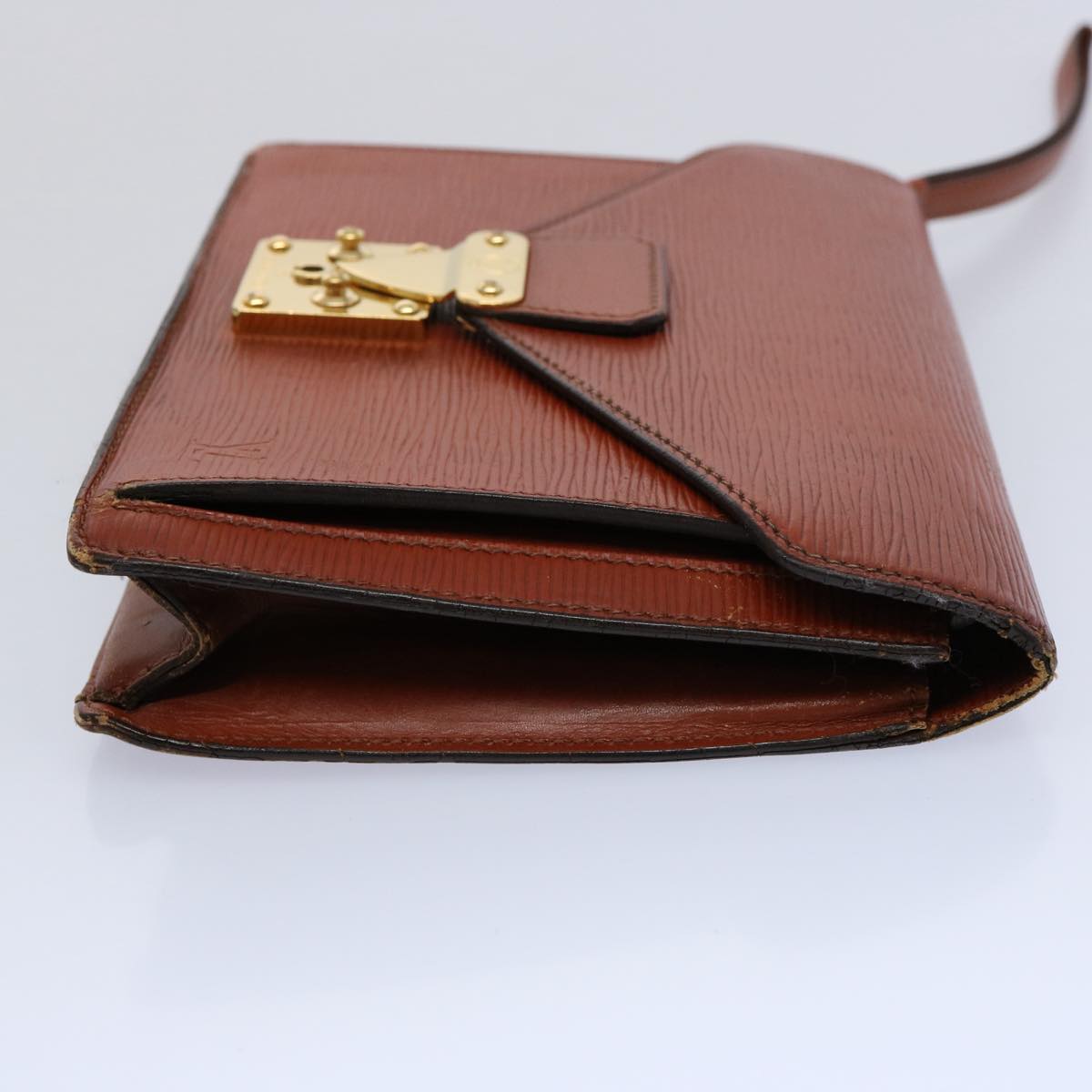 LOUIS VUITTON Epi Serie Dragonne Hand Bag Brown M52618 LV th4420