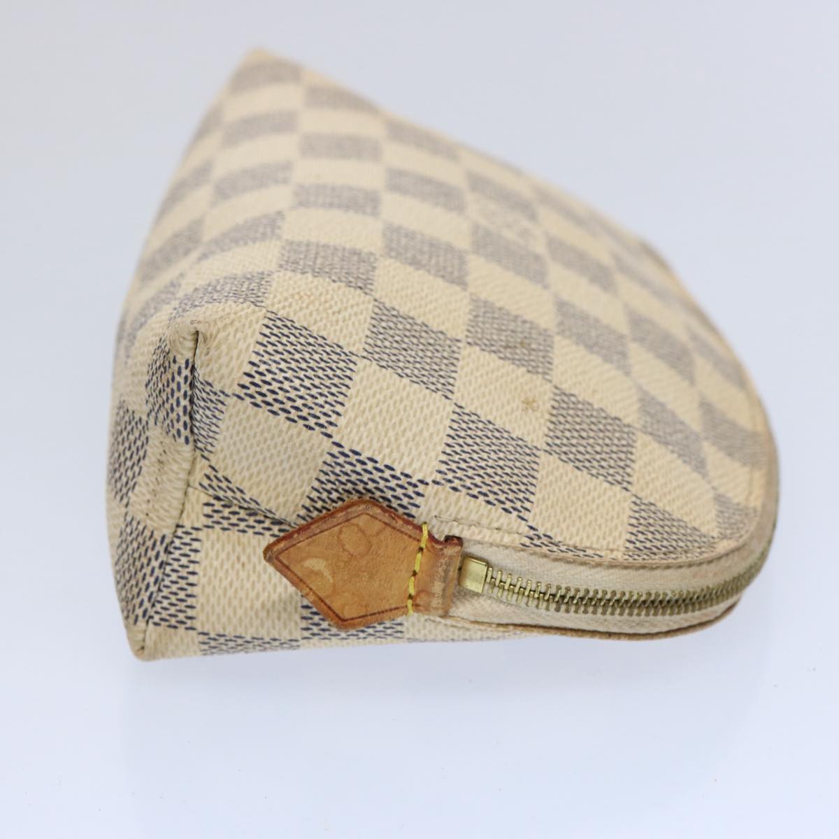 LOUIS VUITTON Damier Azur Pochette Cosmetic PM Pouch N60024 LV th4424