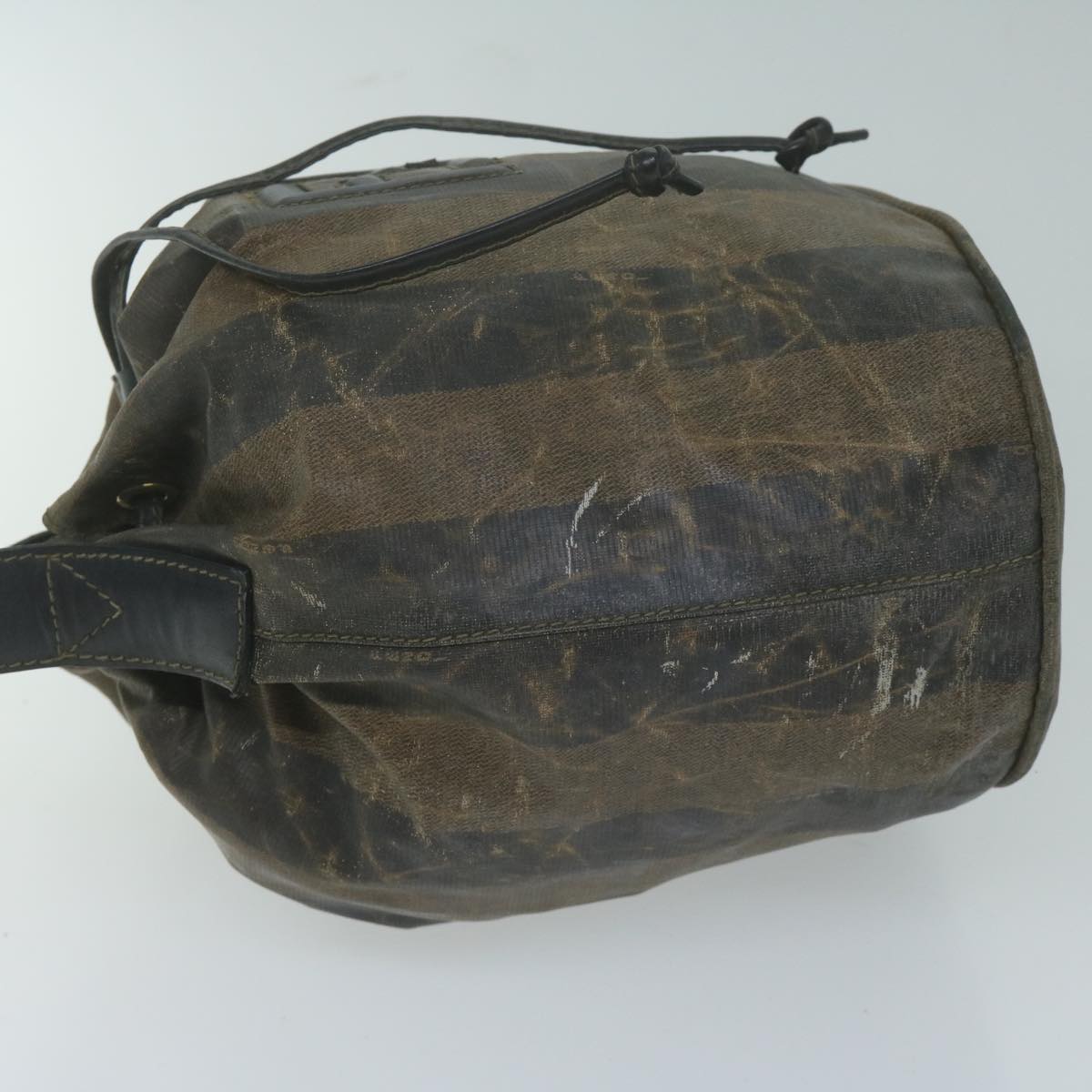 Luxury FendiPecan Canvas Shoulder Bag Coated Canvas Brownth4531