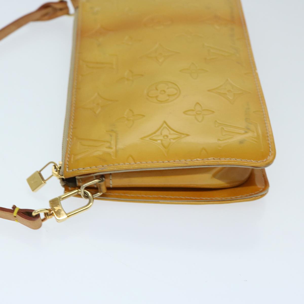 LOUIS VUITTON Monogram Vernis Lexington Pouch Beige M91010 LV th4739