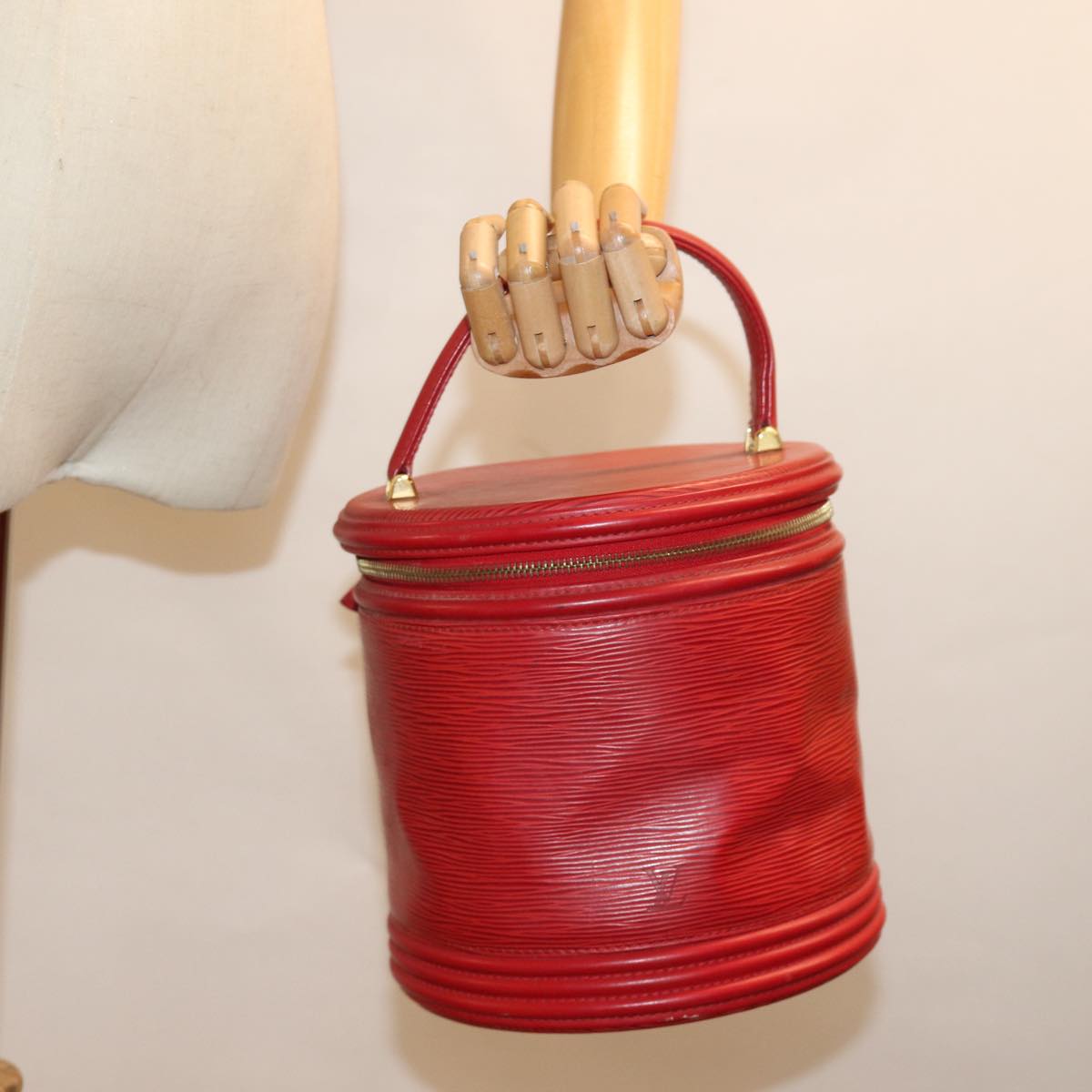 LOUIS VUITTON Epi Cannes Hand Bag Red M48037 LV th4931