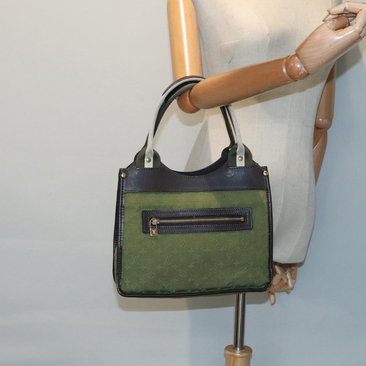LOUIS VUITTON Monogram Mini Sac Catline Hand Bag TST Khaki M92327 LV th5235