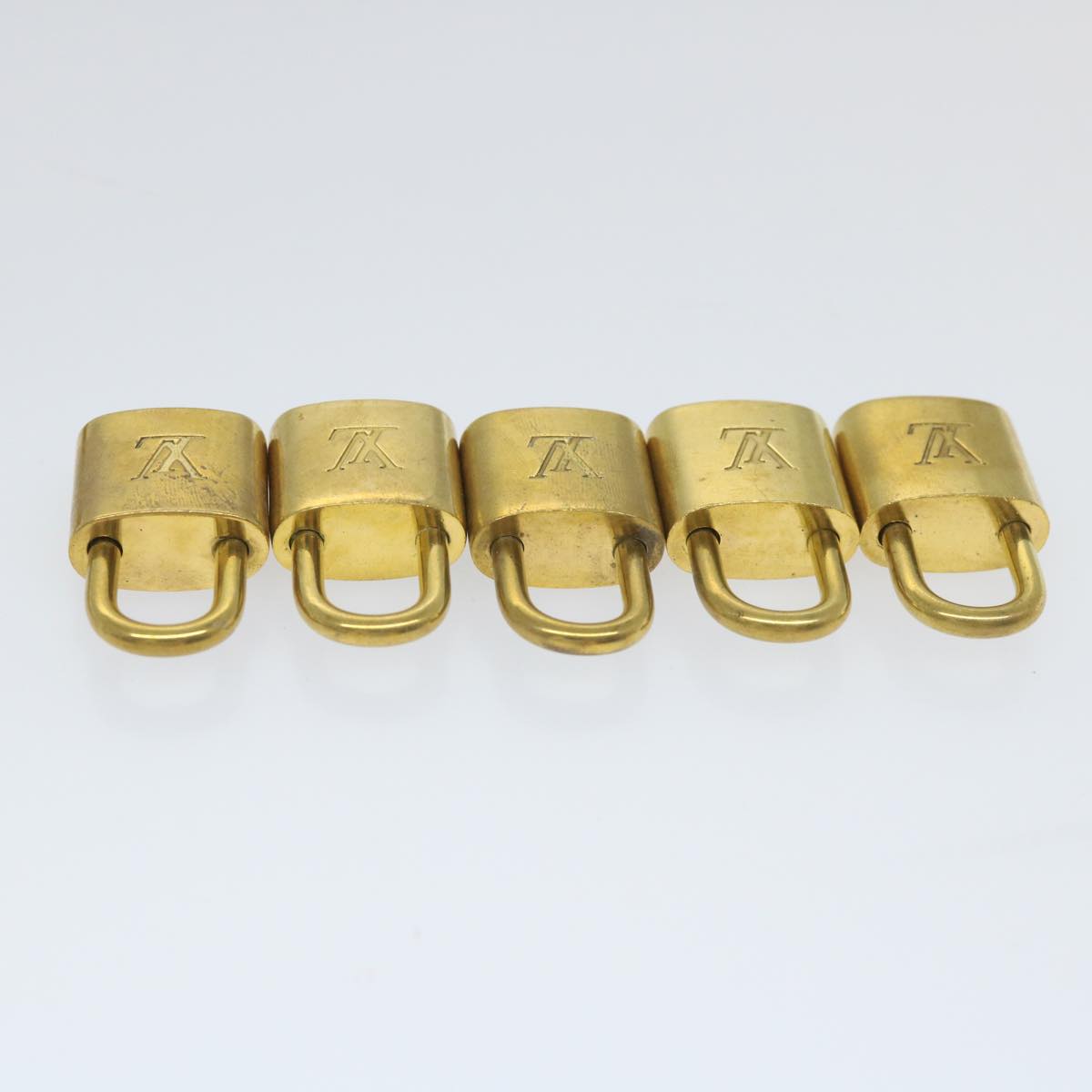 LOUIS VUITTON Padlock 10set Gold Tone LV cr899