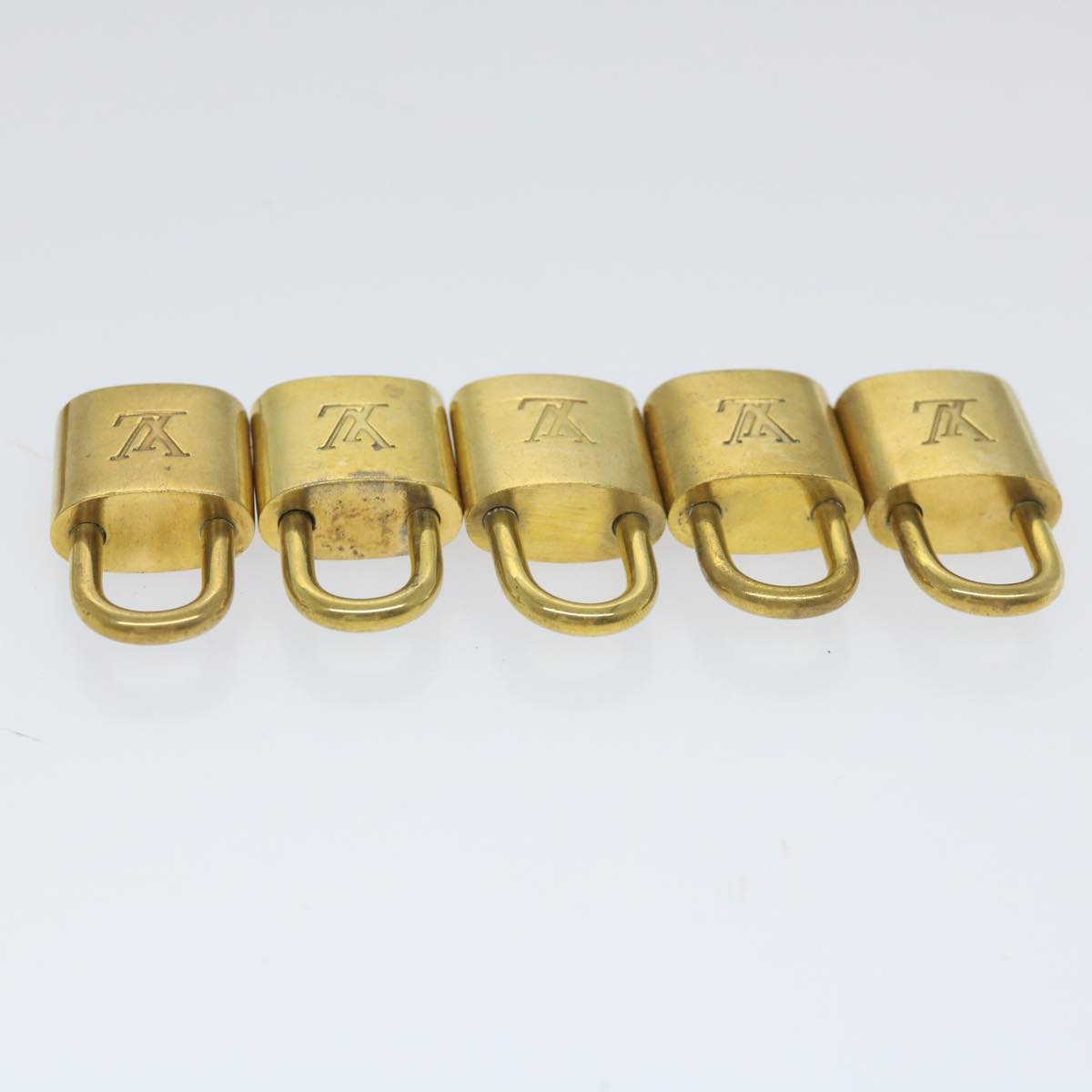 LOUIS VUITTON Padlock 10set Gold Tone LV cr897