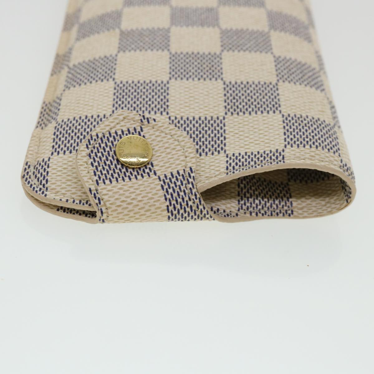 LOUIS VUITTON Damier Azur Etui A Lunettes MM Glasses Case N60025 LV am259b