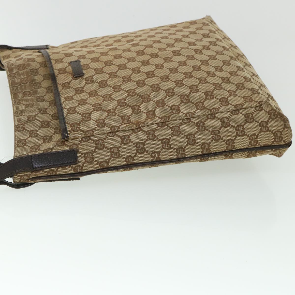 Luxury Gucci GG Canvas Shoulder Bag Beige Brown 122791 1206