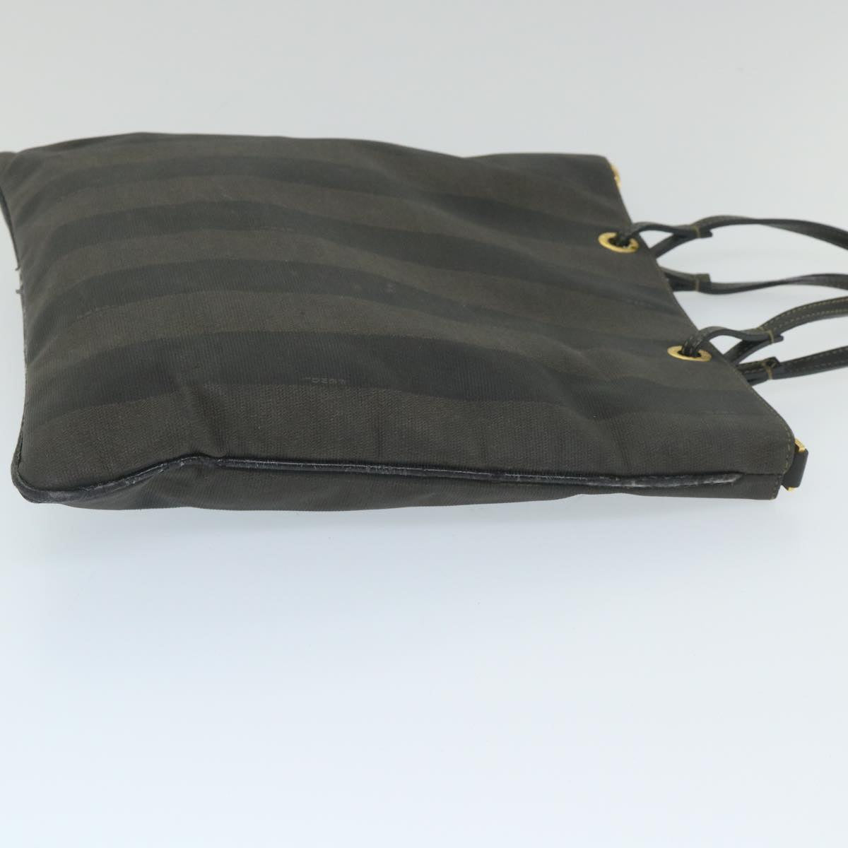 Luxury FendiPecan Canvas Tote Bag Coated Canvas Brown Blackti1269