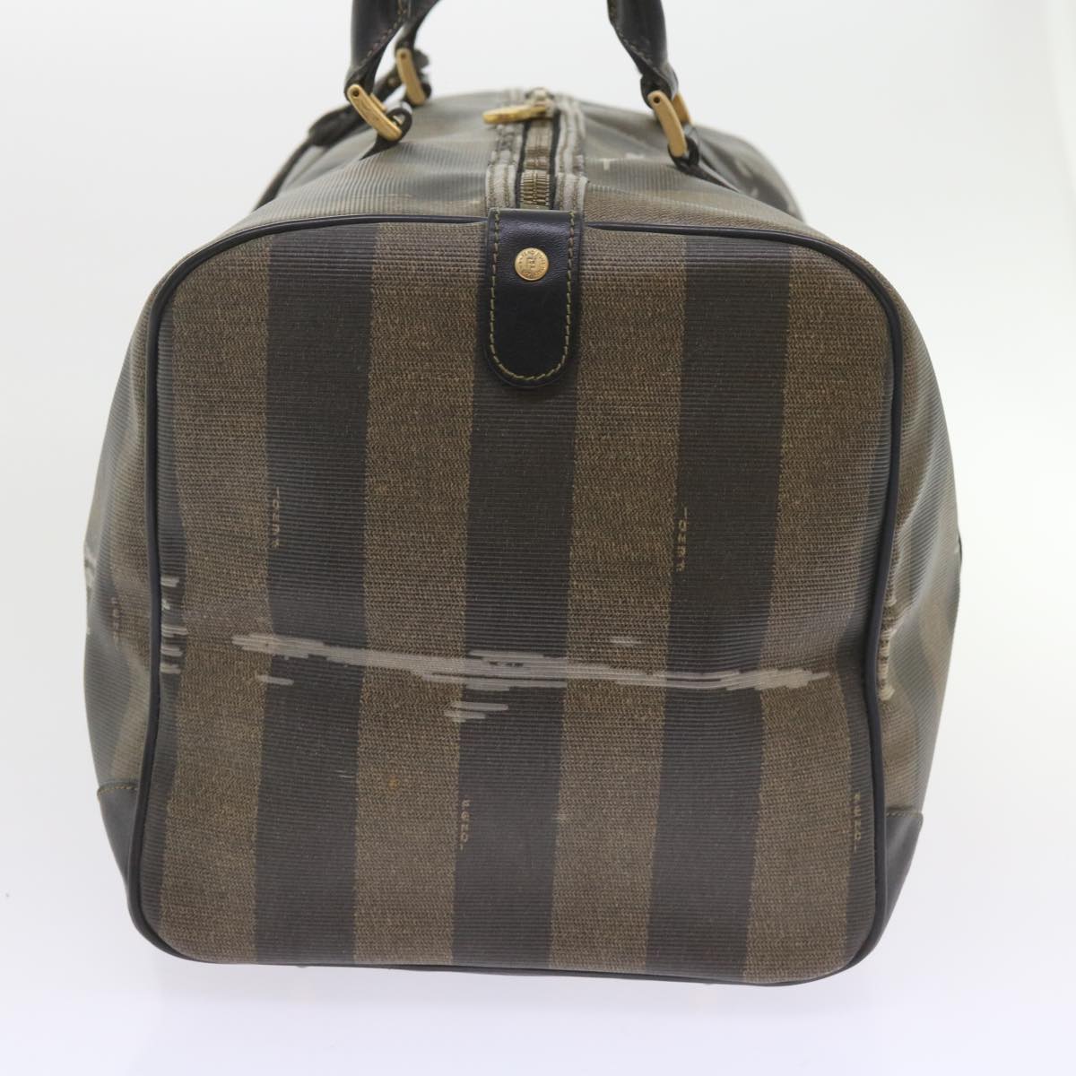 Luxury FendiPecan Canvas Boston Bag Black Brownti1366