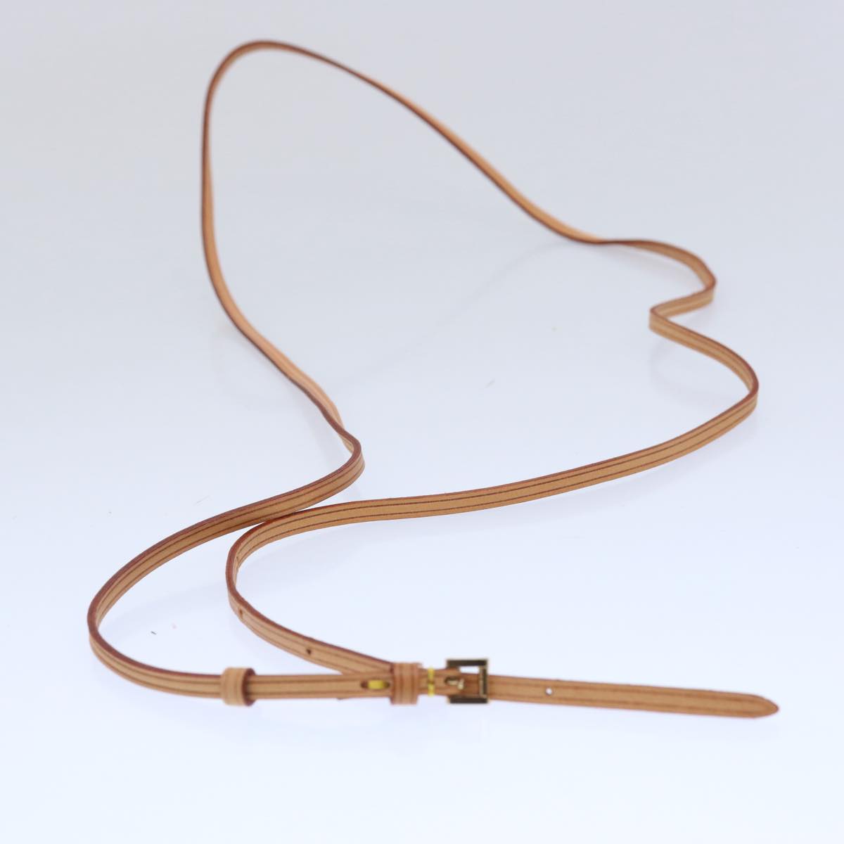 LOUIS VUITTON Nume leather Shoulder Strap Leather 49.2"" Beige LV ti1410