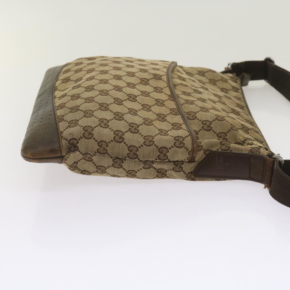 GUCCI GG Canvas Shoulder Bag Beige 145857 1551