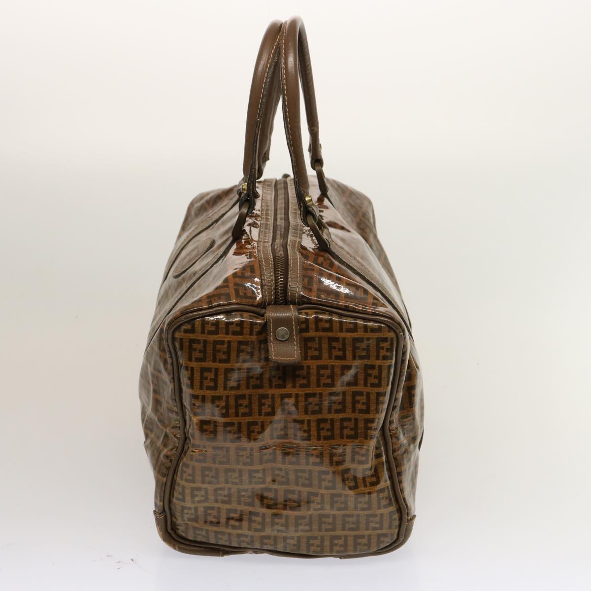 Luxury Fendi Zucchino Canvas Hand Bag 3Set Beige Brownti1666