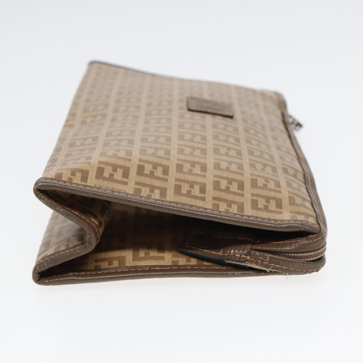 Luxury Fendi Zucchino Canvas Clutch Bag Beigeti1837