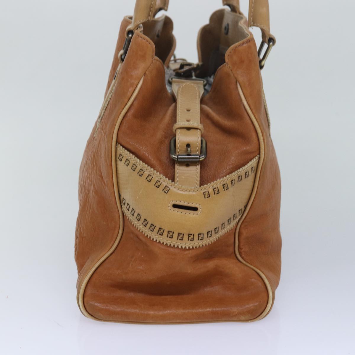 Luxury Fendi Hand Bag Leather Brownti1895