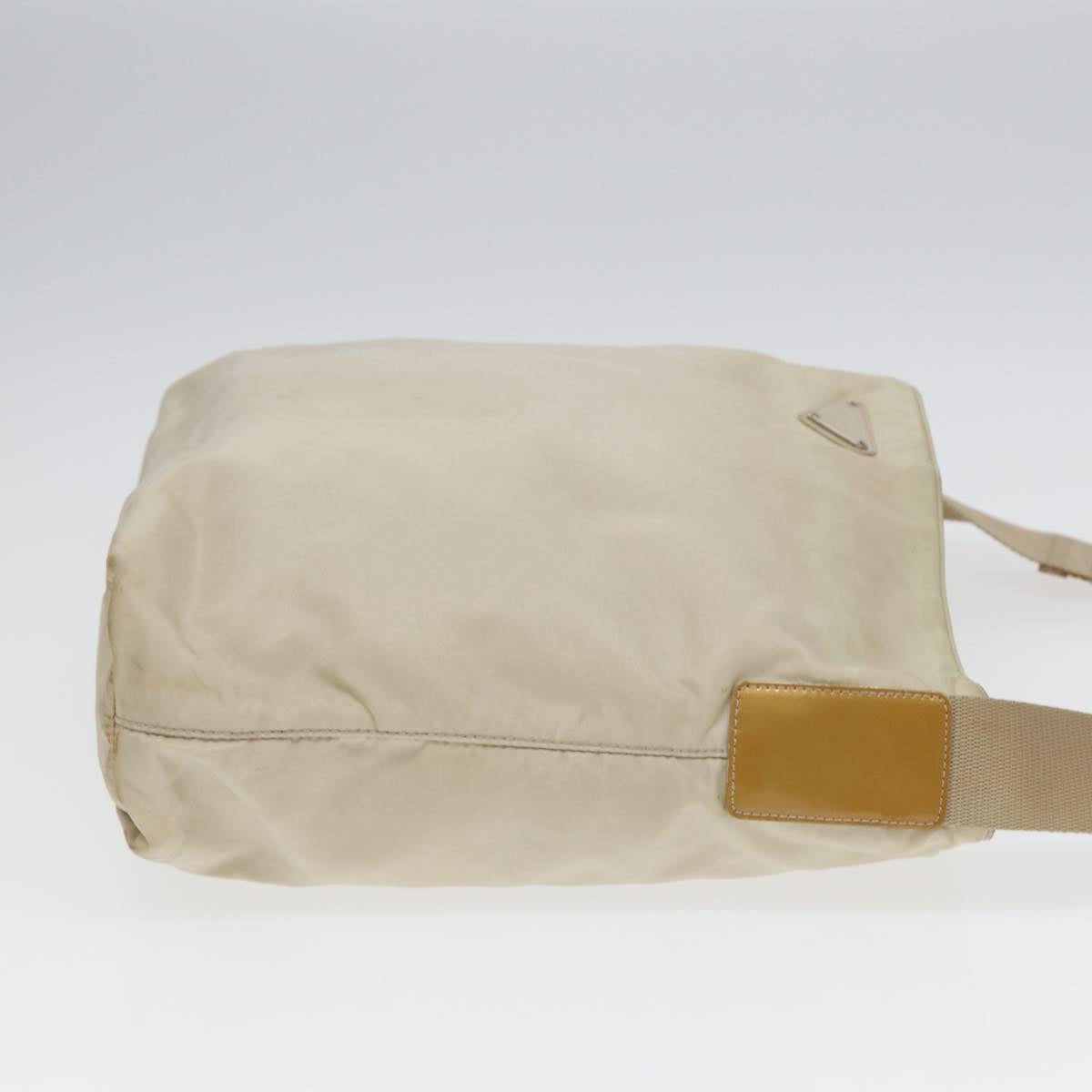 Luxury Prada Shoulder Bag Nylon Beige Silver ti1944