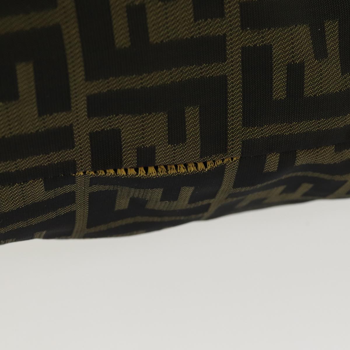 Luxury Fendi Zucca Canvas Tote Bag Brown Black Silverti2007