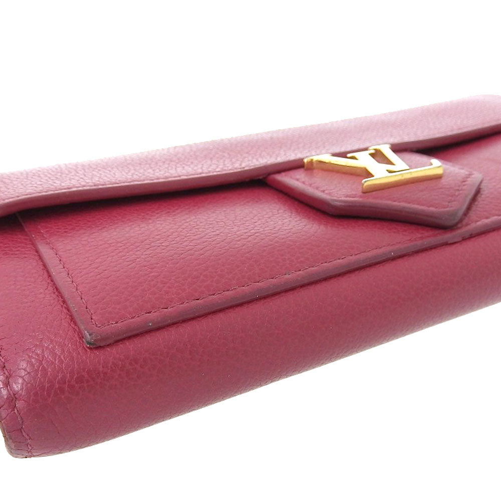 Louis Vuitton Lockme Leather Long Wallet Pink M61277
