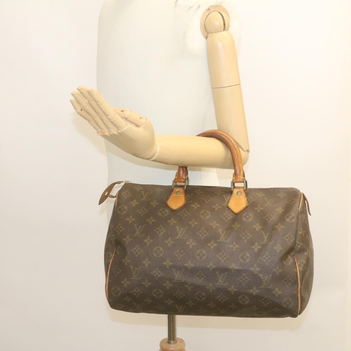 LOUIS VUITTON Monogram Speedy 35 Hand Bag M41524 LV tp232