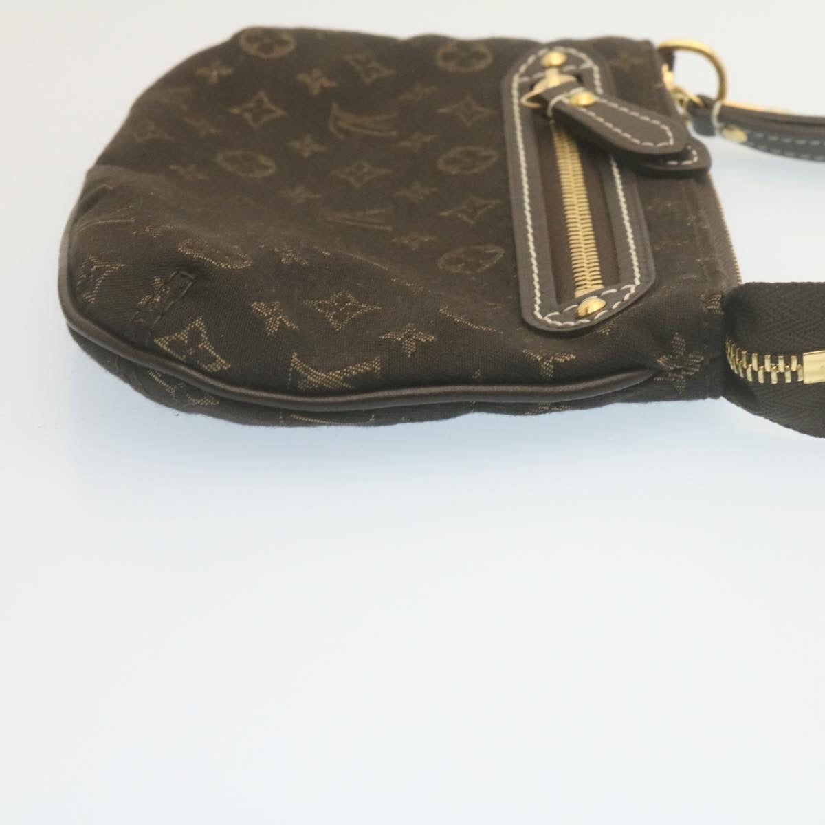 LOUIS VUITTON Monogram Mini Lin Mini Accessory Pouch Ebene M95668 LV tp236