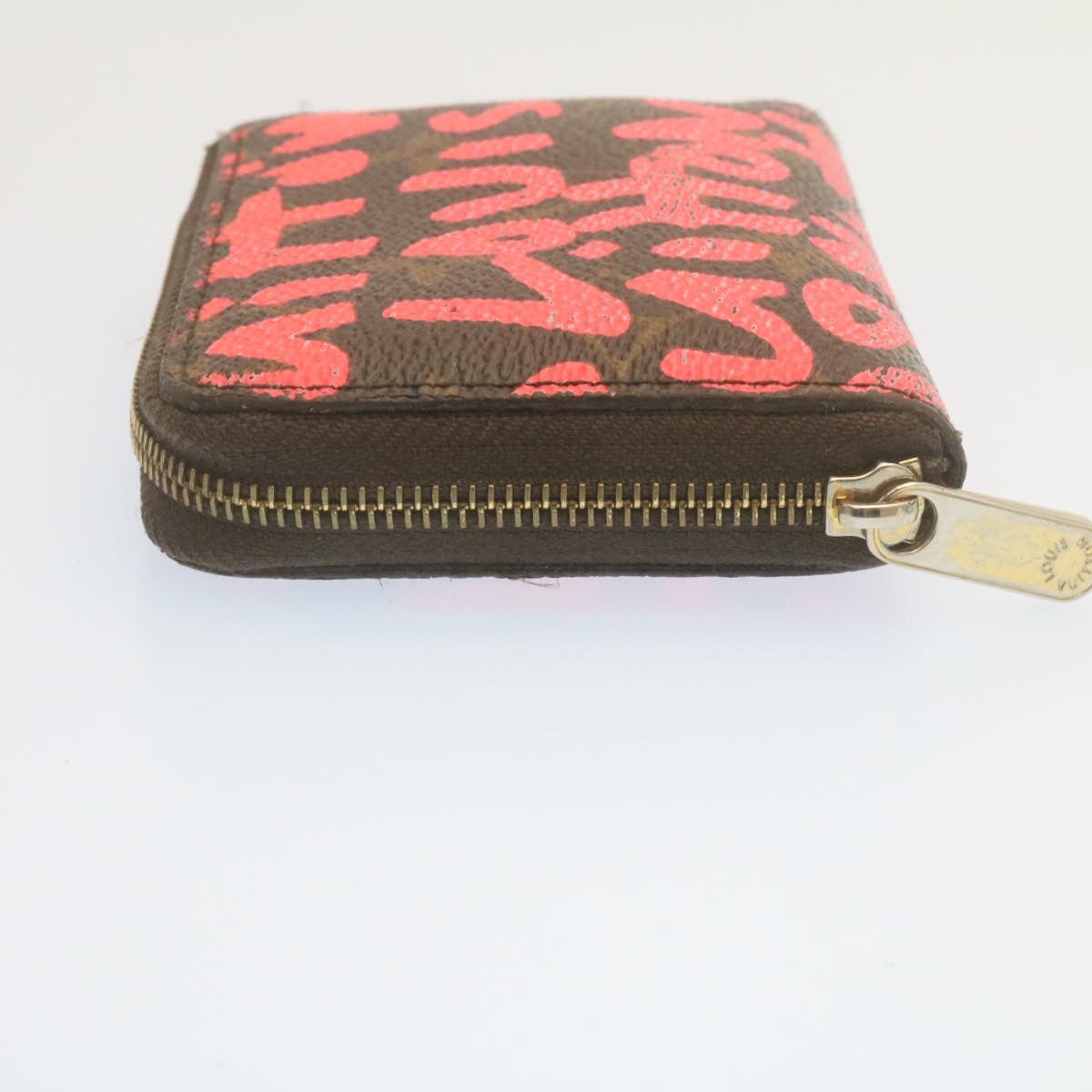 LOUIS VUITTON Monogram Graffiti Zippy Coin Purse Pink LV tp238