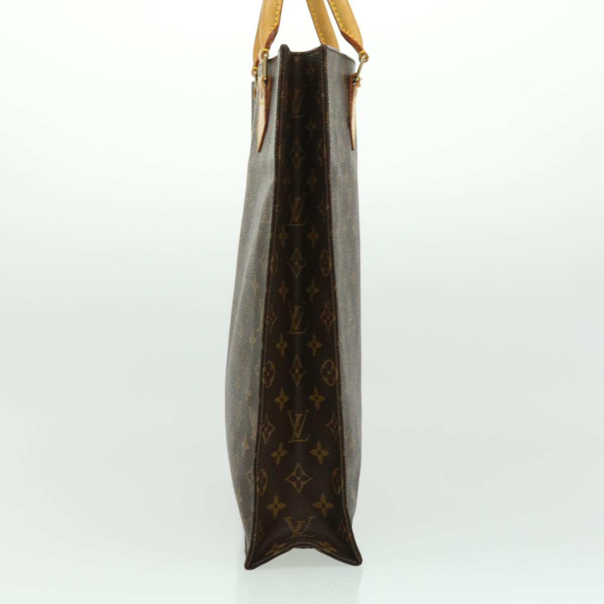 LOUIS VUITTON Monogram Sac Plat Hand Bag M51140 LV tp356