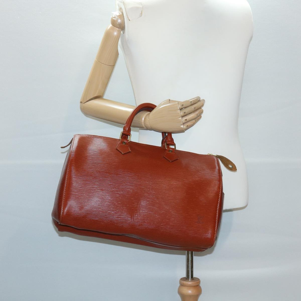 LOUIS VUITTON Epi Speedy 35 Hand Bag Kenia Brown M42993 LV tp525
