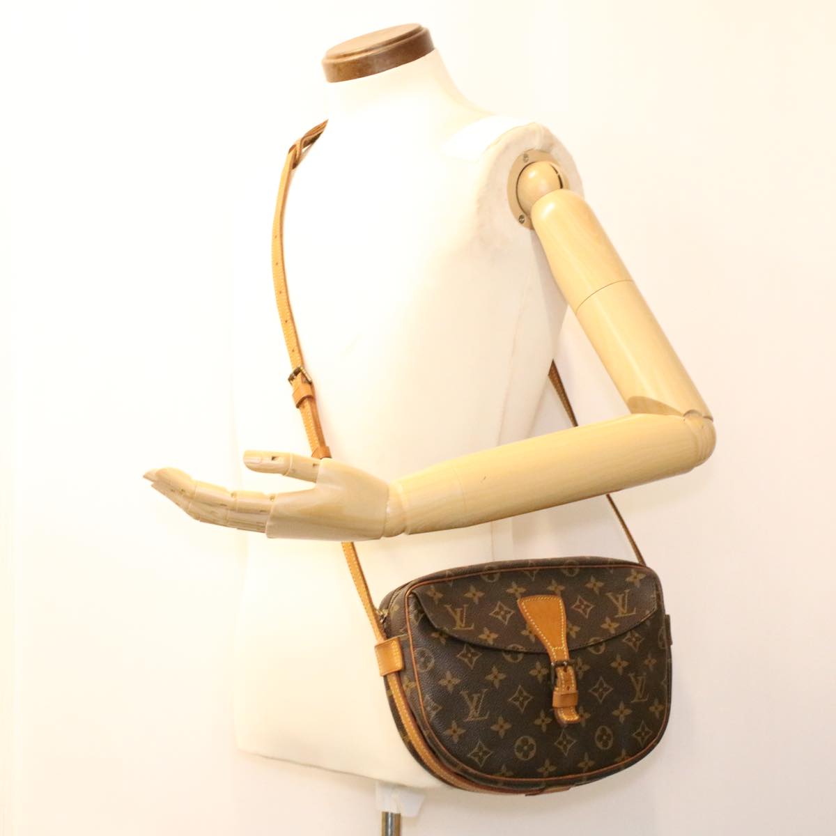 LOUIS VUITTON Monogram Jeune Fille MM Shoulder Bag M51226 LV tp555