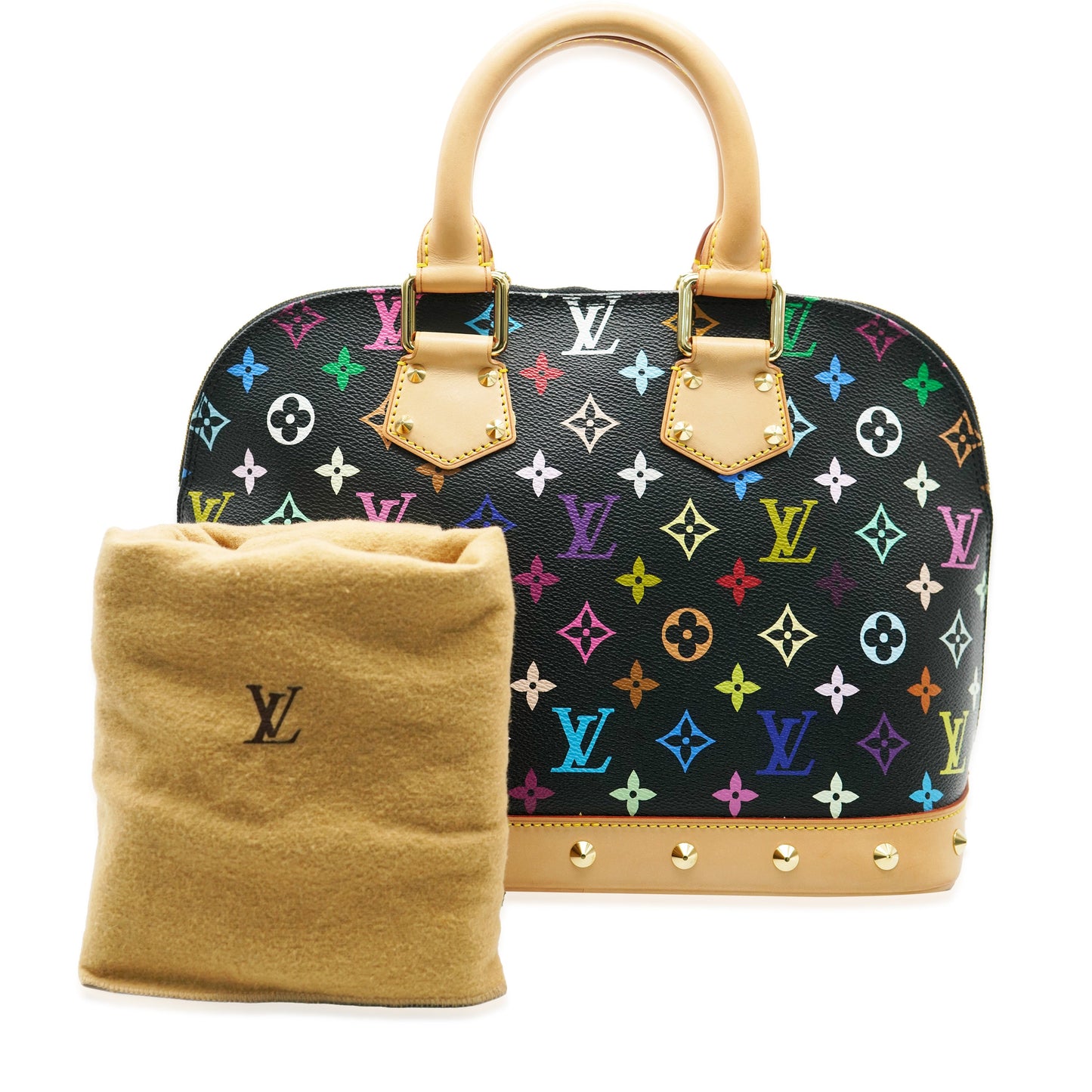 Louis Vuitton Black Multicolore Monogram Canvas Alma PM
