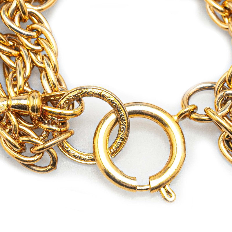 Chanel Logo Oval Chain Bracelet Gold
