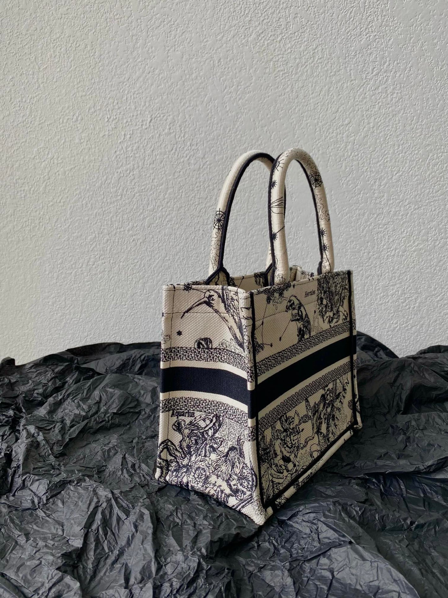Luxury DiorSmall Book Tote 26.5cm Hercules White