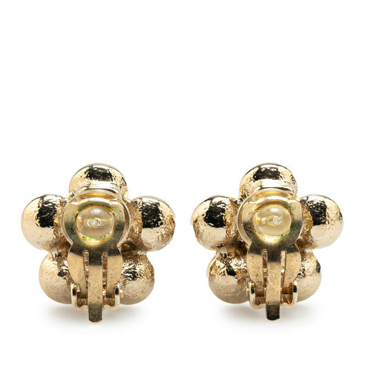 Chanel Vintage Coco Mark Flower Earrings