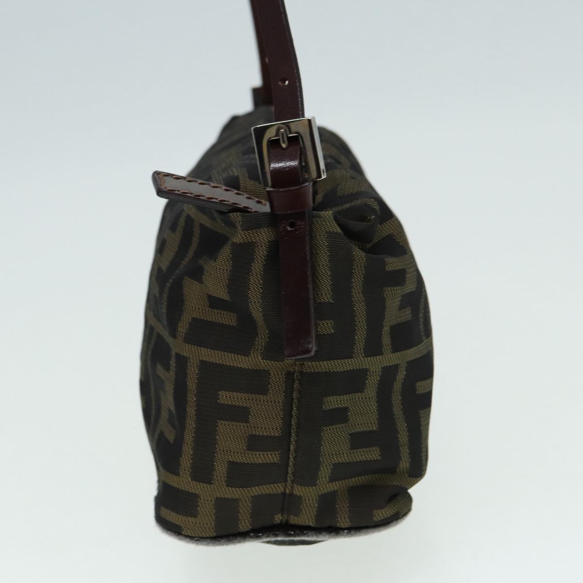 Luxury Fendi Zucca Canvas Mamma bucket Shoulder Bag Brown Blackyb648