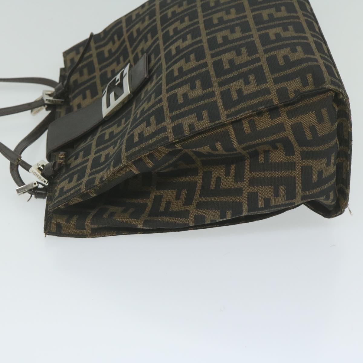 Luxury FendiZucca Canvas Tote Bag Black Brownyk10059