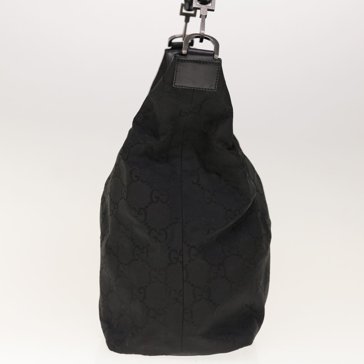 GUCCI Bamboo GG Canvas Shoulder Bag Black 000 0833 10351