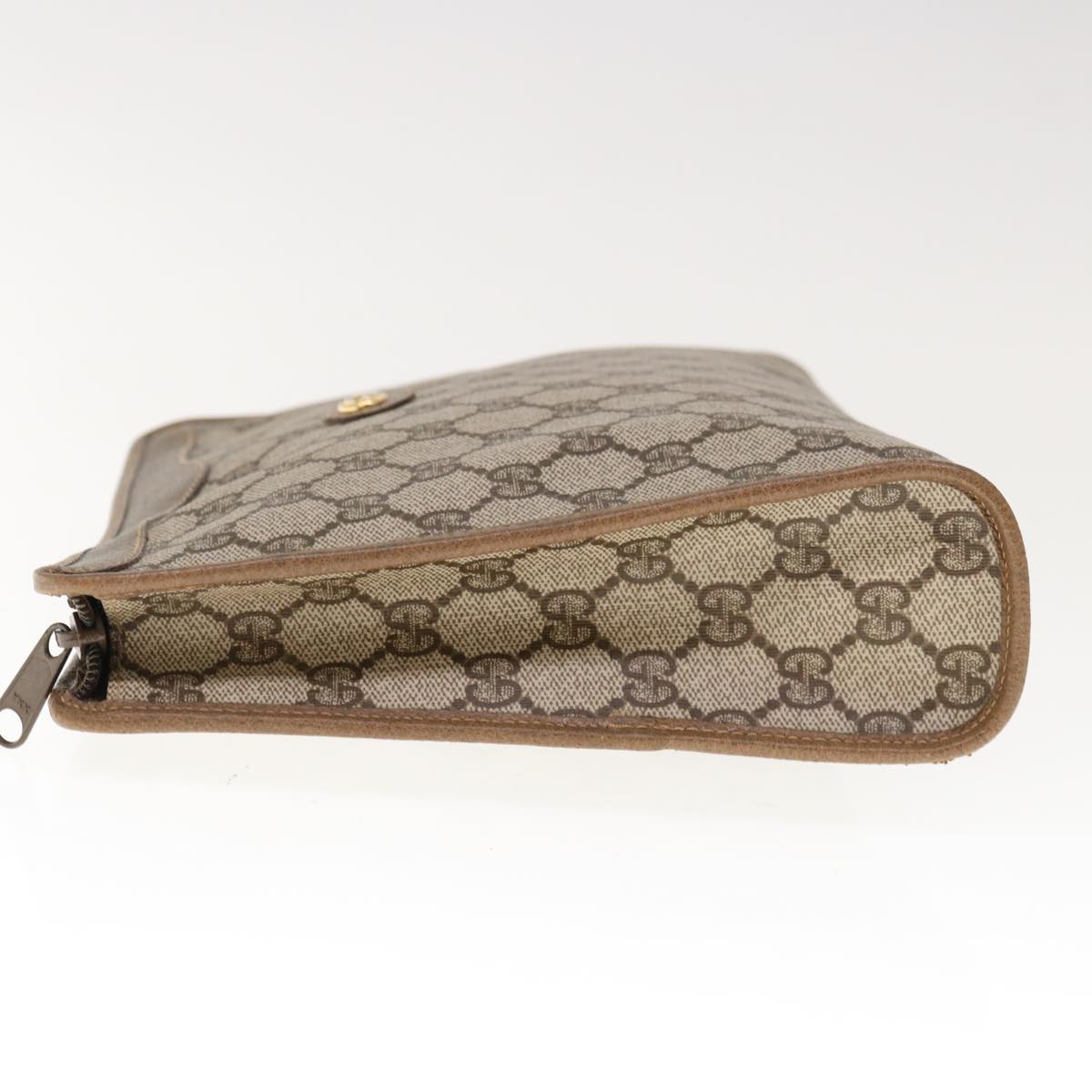 GUCCI GG Supreme Clutch Bag PVC Beige 97 01 038 10505