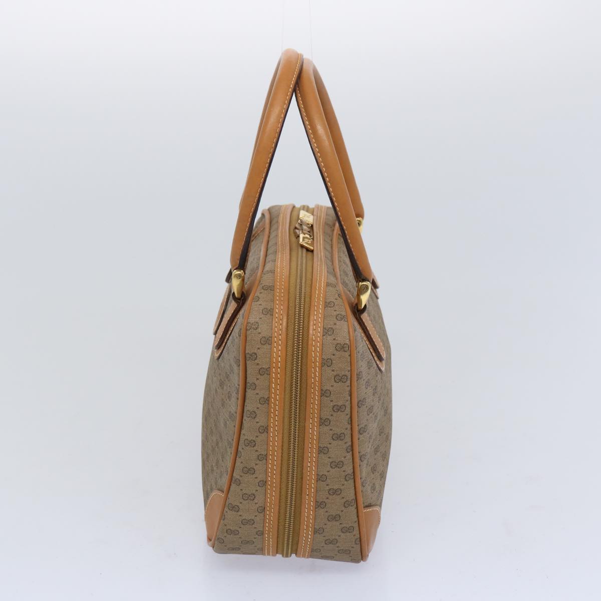 GUCCI Micro GG Supreme Hand Bag PVC Leather Beige 000 39 0030 10563